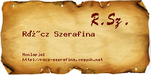 Rácz Szerafina névjegykártya